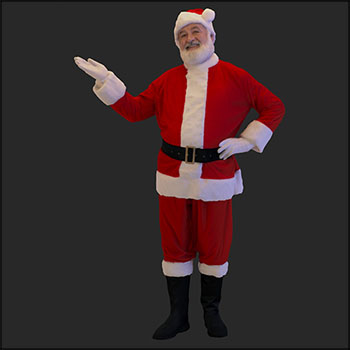 摆姿势的圣诞老人3D模型