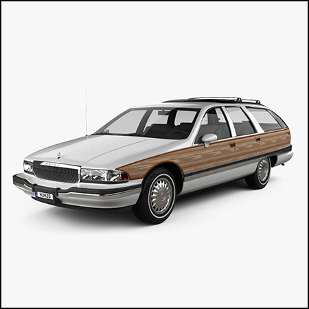 Buick Roadmaster wagon 1994别克轿车3D模型素材天下精选