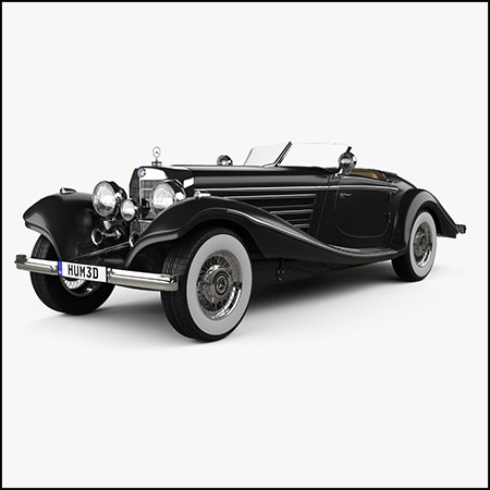 梅赛德斯-奔驰 540K 1936老爷车3D模型16设计网精选