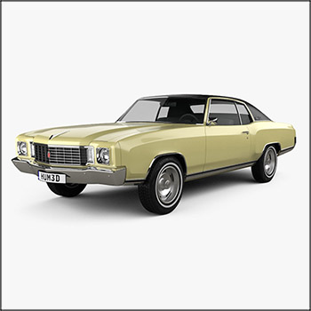 雪佛兰Chevrolet Monte Carlo 1972 汽车3D模型16图库网精选