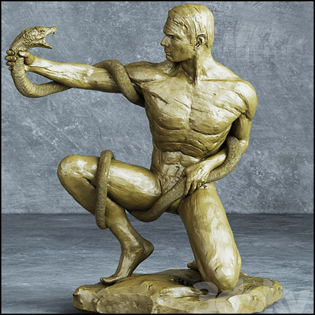 室内人物雕塑摆件3D模型16图库网精