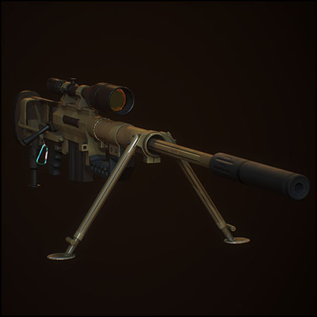 Cheytac M200 Intervention狙击枪3D模型16设计网精选