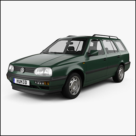 Volkswagen Golf Variant 1993大众汽车3D模型素材天下精选