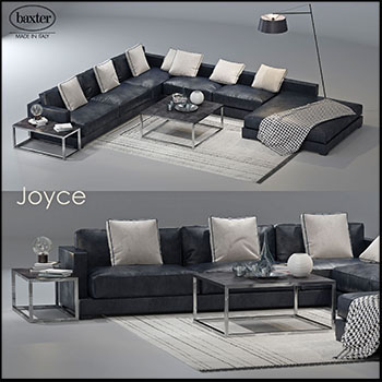 Baxter Joyce 3转角沙发3D模型16设
