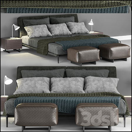 Bed Flexform Adda bed大床3D模型16设计网精选
