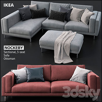 IKEA转角沙发靠枕和换鞋凳3D模型16图库网精选