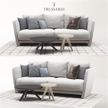 双人沙发和椅子3D模型16设计网精选