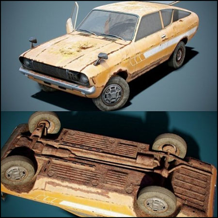 破旧的汽车3D模型16设计网精选