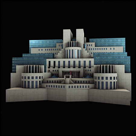 英国SIS秘密情报局总部大楼3D模型素材天下精选