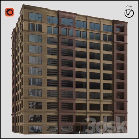 商品房楼房办公楼建筑3D模型16图库网精选