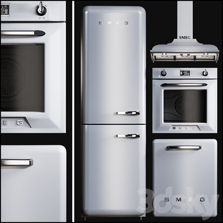 冰箱 油烟机 烤箱等家用电器3D模型16设计网精选