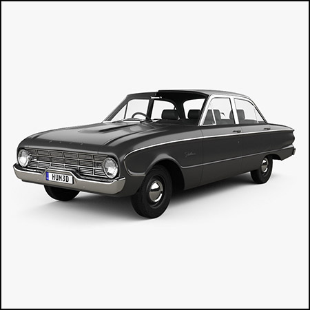 Ford Falcon 1960福特猎鹰轿车3D模型素材天下精选
