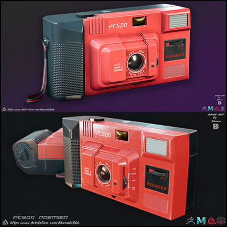 1986年PC600高级老式相机3D模型素材天下精选