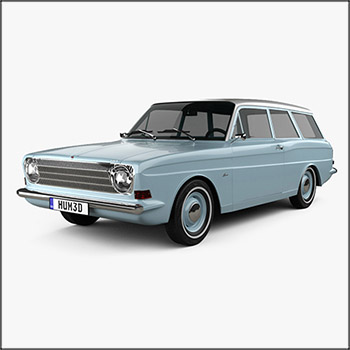 福特汽车Ford Taunus（P6）12M旅行车1967 3D模型16设计网精选