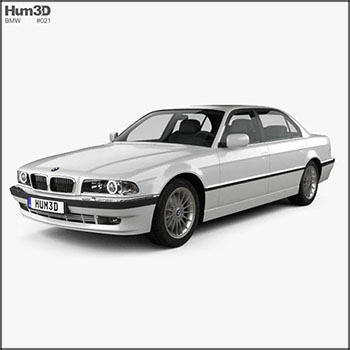 宝马汽车BMW 7 series L e38 1998 3D模型16设计网精选