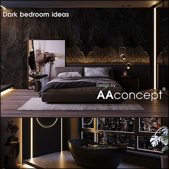 酒店卧室卫生间室内场景3D模型16设计网精选By AAconcept