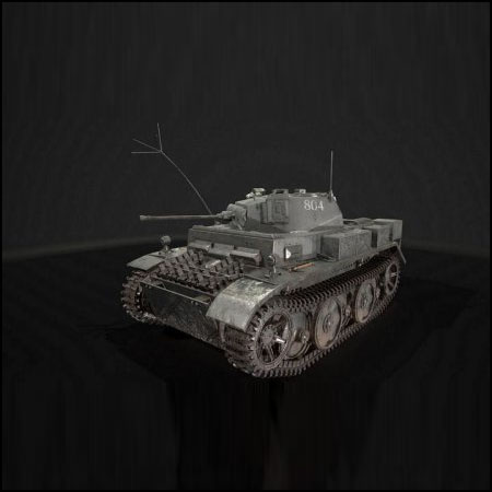 WW2 Tank 2 Ausf L坦克3D模型16设计网精选