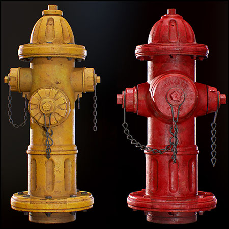 消防栓3D模型16设计网精选