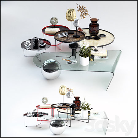 玻璃咖啡桌3D模型