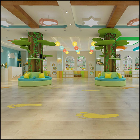 现代幼儿园娱乐大厅场景3D模型