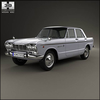 日产尼桑Nissan Skyline (S54) GT 1964 3D模型16设计网精选