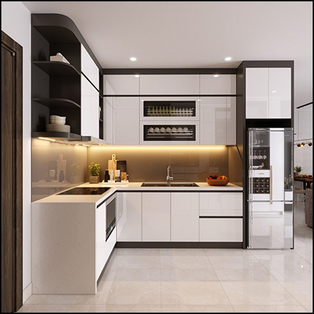 厨房和客厅室内场景3D模型16设计网