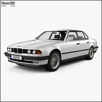 宝马BMW 7 Series (E32) 1992 3D模型素材天下精选