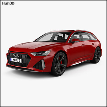 奥迪Audi RS6 avant 2019 3D模型16设计网精选