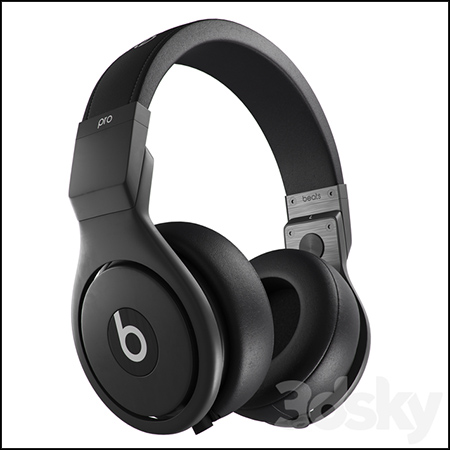 Beats Pro头戴有线耳机3D模型素材天下精选