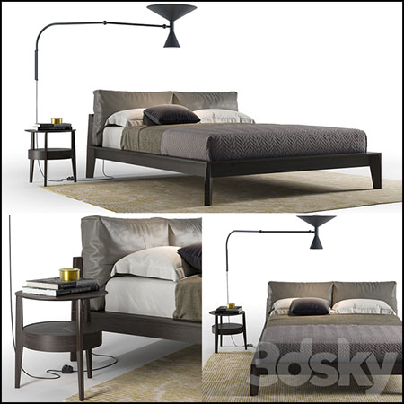 Molteni & C Wish Bed现代双人床3D模型16设计网精选
