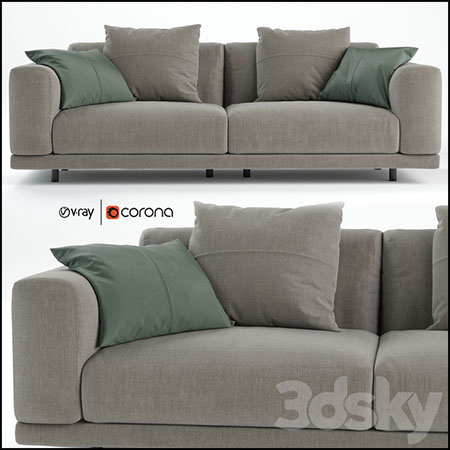 230x106 cmpro双人沙发3D模型
