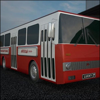 城市公交车3D模型16设计网精选