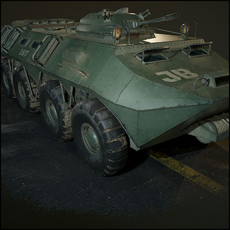 BTR Military Vehicle军用车辆3D模型