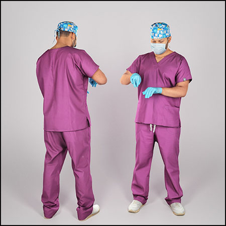 穿着外科制服的医生3D模型16设计网精选