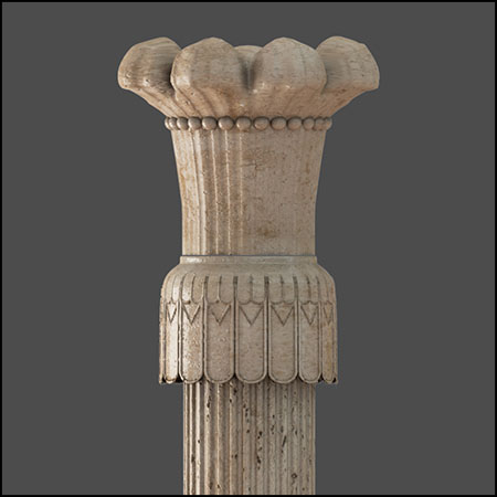 波斯风格石柱柱子3D模型