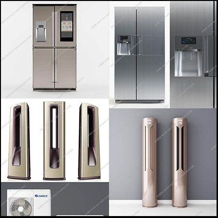 家用电器家电冰箱 柜机空调 电视3D模型16设计网精选