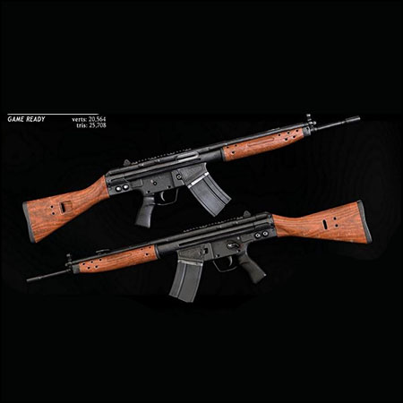 Century arms Cetme 308突击步枪3D模型素材天下精选