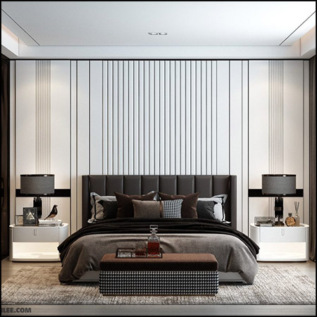 现代卧室室内场景3D模型16设计网精选 Huy Hieu Lee