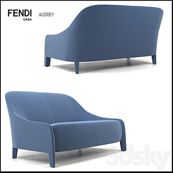 Fendi蓝色沙发椅3D模型16设计网精选