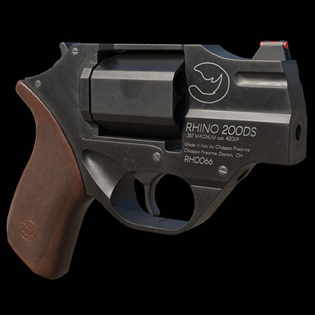Rhino revolver犀牛左轮手枪3D模型16素材网精选