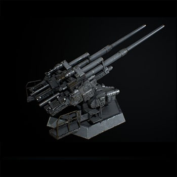 12.8cm Flak40双联高射炮3D模型16设计网精选