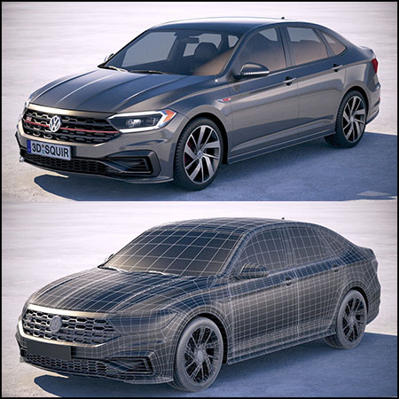 大众捷达GLI 2019 汽车3D模型16素材网精选