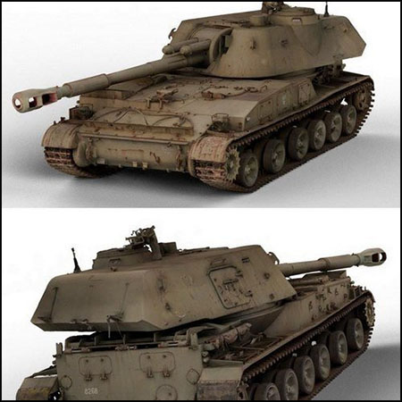 2S3 Akatsiya坦克3D模型素材天下精选
