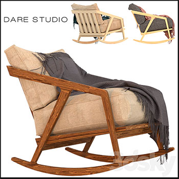 木质摇摇椅3D模型