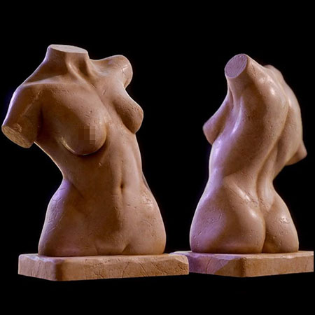 女性解剖雕塑3D模型素材天下精选