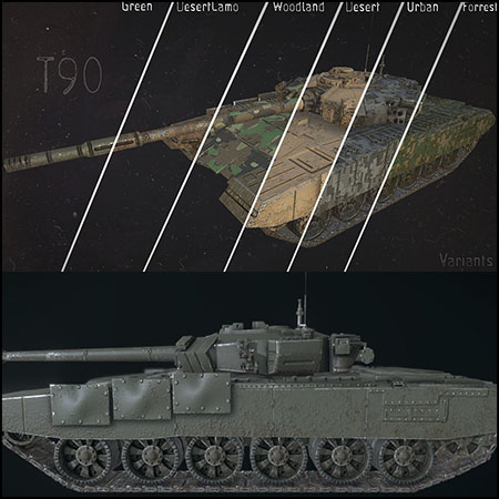 俄罗斯T90坦克车3D模型16设计网精