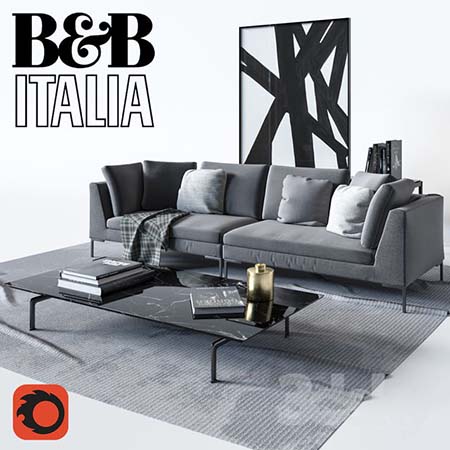 B&B意大利查尔斯沙发3DMAX模型