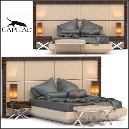 Capital (Atmosphera)双人床3D模型16设计网精选