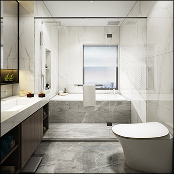 现代浴室卫生间场景3D模型