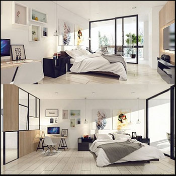 卧室室内场景3D模型16设计网精选30